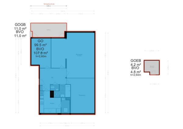 Floorplan - Apollolaan 140, 2324 BV Leiden